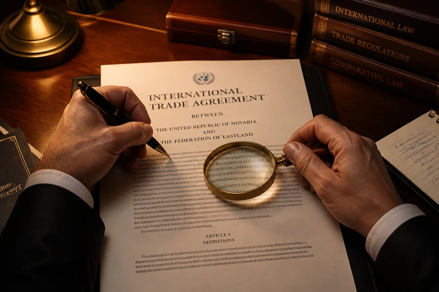 Reviewing trade agreement documents and origin verification guidelines